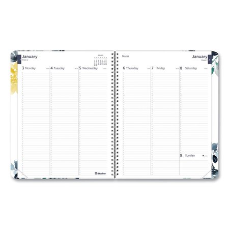 BLUELINE 11 x 8.5 in. Watercolor Soft Cover Design Weekly & Monthly Planner REDC958G01
